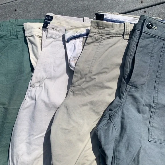 Bundle of Men's Casual Shorts - Green, White, Beige, and Gray- J Crew Lot. - Picture 3 of 6